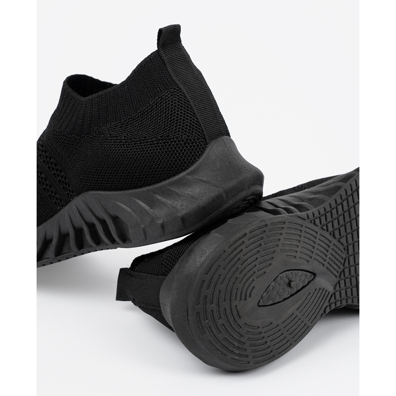 Shelvt Chaussures de sport noires coulissantes pour femmes 1