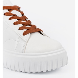 Shelvt Baskets féminines blanches inserts bruns 2