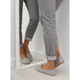 Mocassins femme cloutés gris 1388 Grey 1 Mocassins femme cloutés gris 1388 Grey 1