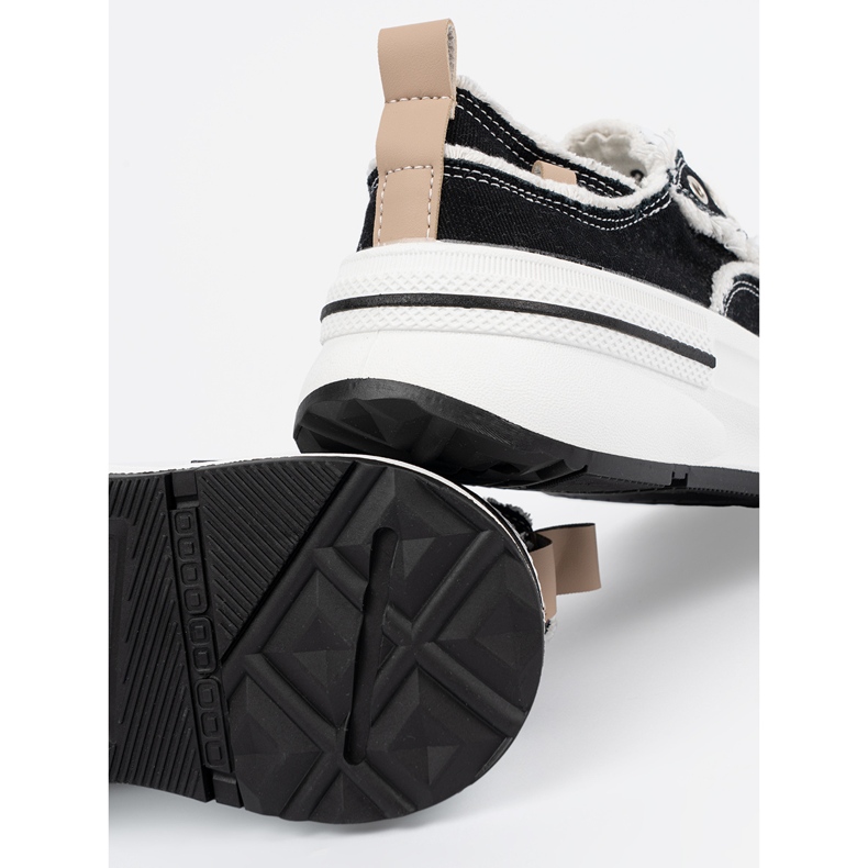 Shelvt Baskets pour femmes noires avec inserts blancs 2