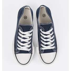 Shelvt Baskets bleu marine féminine sur la plate-forme 1 Shelvt Baskets bleu marine féminine sur la plate-forme 1