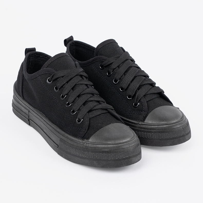 Shelvt Baskets noires confortables avec une tige courte le noir 1