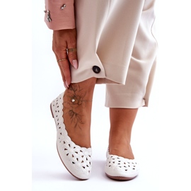 Evento Ajouré Glossy Ballerine Femme Blanc Visionnaire blanche 4