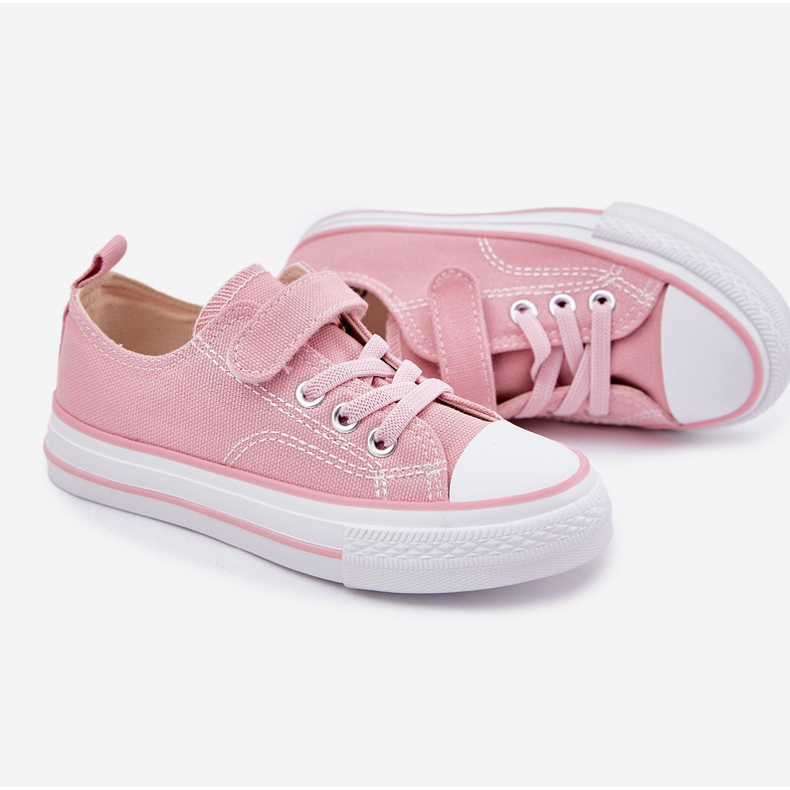 Inna Baskets pour enfants en velcro rose 1 Inna Baskets pour enfants en velcro rose 1