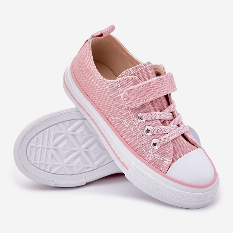 Inna Baskets pour enfants en velcro rose 2 Inna Baskets pour enfants en velcro rose 2