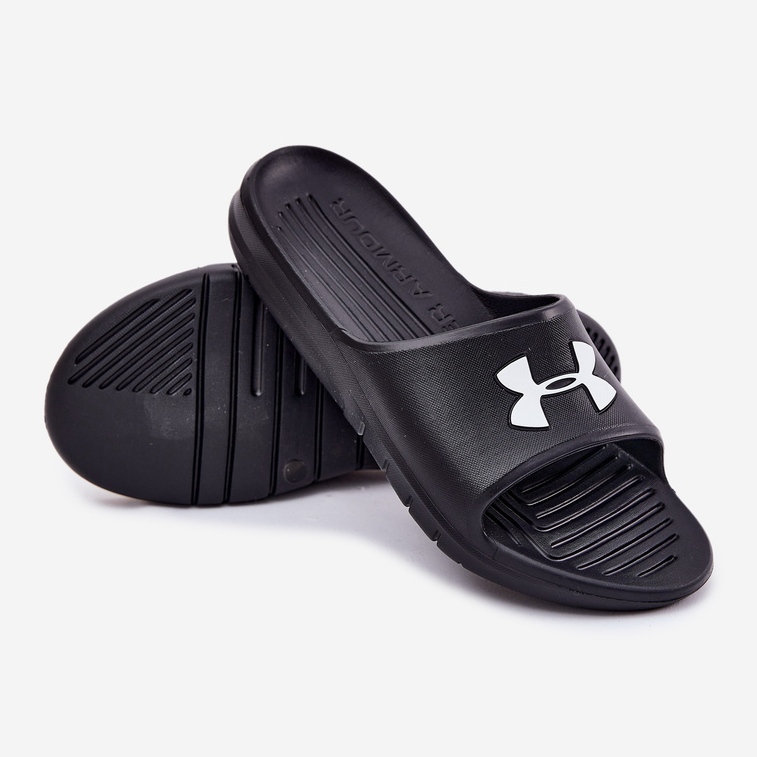 Under Armour Slippées masculines Under Armor 3021286-001 Black noir 2