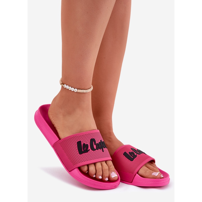 Slippers pour femmes Lee Cooper LCW-25-07-3521L Fuksja rose 1