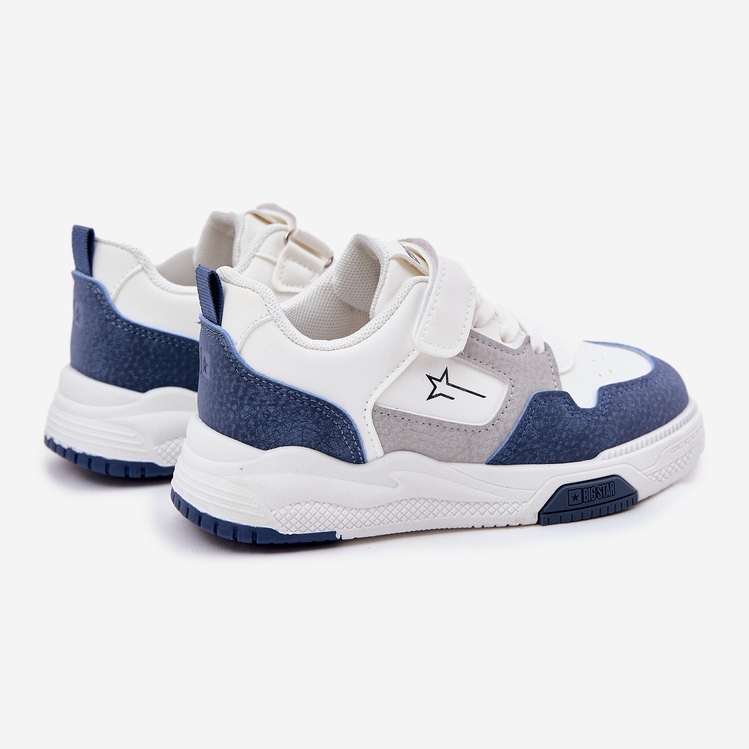 Baskets pour bébé léger Big Star RR374053 blanc et bleu blanche 2