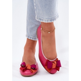Ballerines en cuir avec un arc Maciejka P6801-15 Fuchsja rose 4