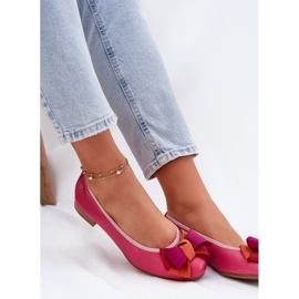 Ballerines en cuir avec un arc Maciejka P6801-15 Fuchsja rose 7