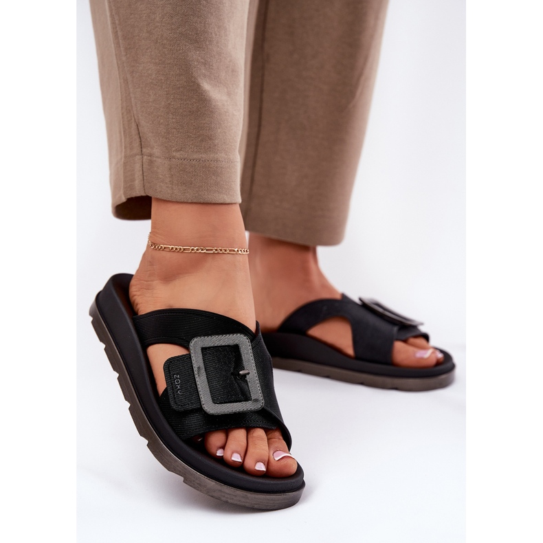 Les tongs pour femmes parfumés avec une boucle décorative Zaxy RR285078 Black noir 2