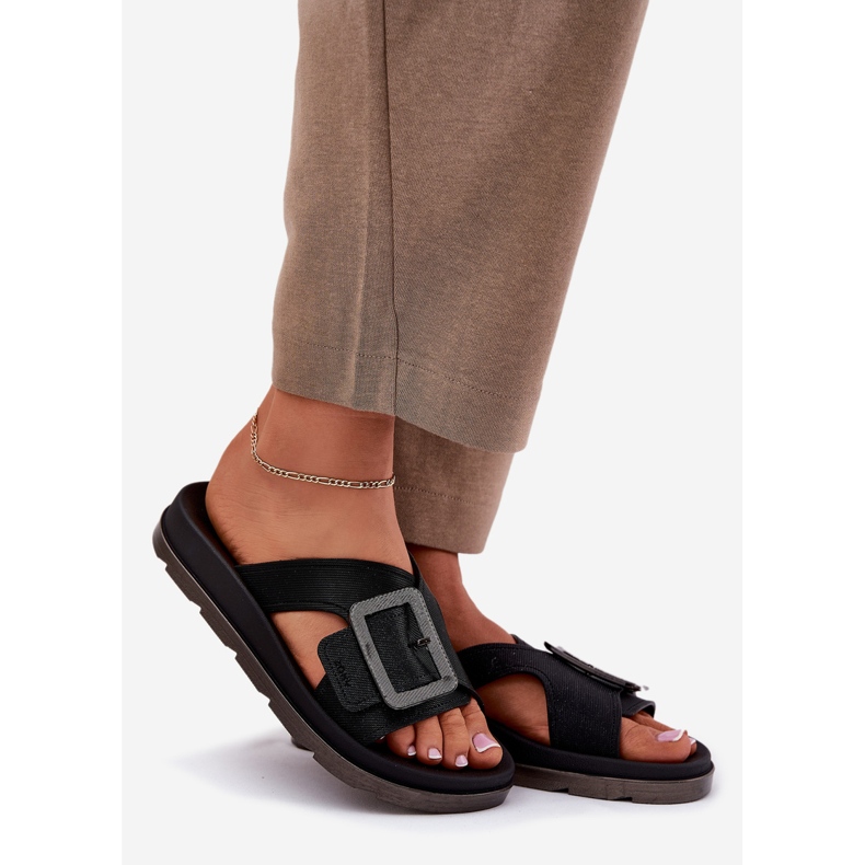 Les tongs pour femmes parfumés avec une boucle décorative Zaxy RR285078 Black noir 1