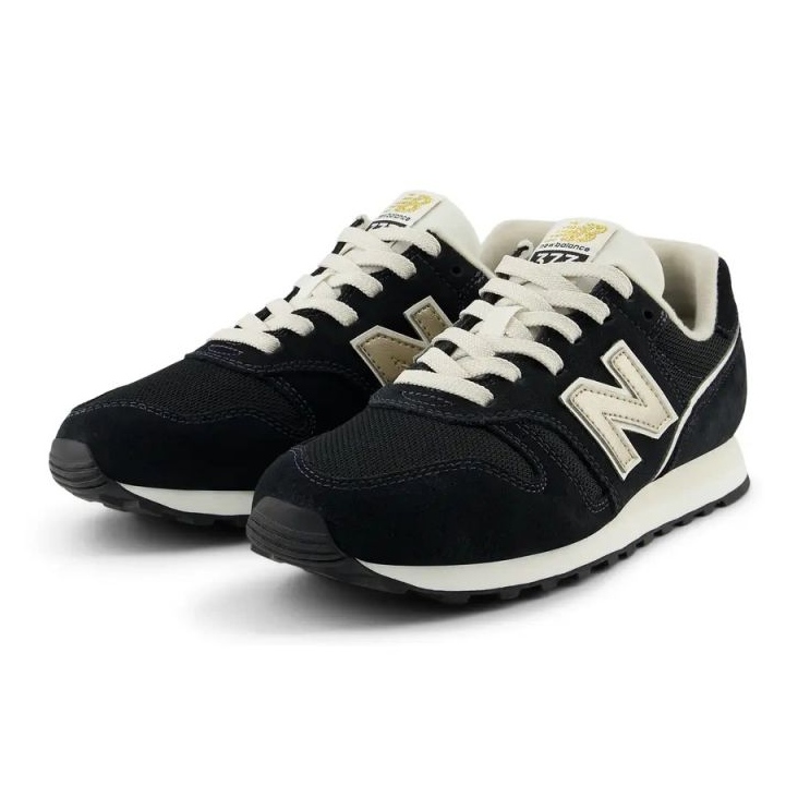 Sneakers féminins New Balance 373 Black en daim Sports Chaussures (WL373LK2) noir 1