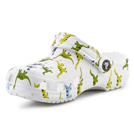 Clogs pour enfants Crocs Classic Character Print Clog 209695-9DH blanc blanche 4
