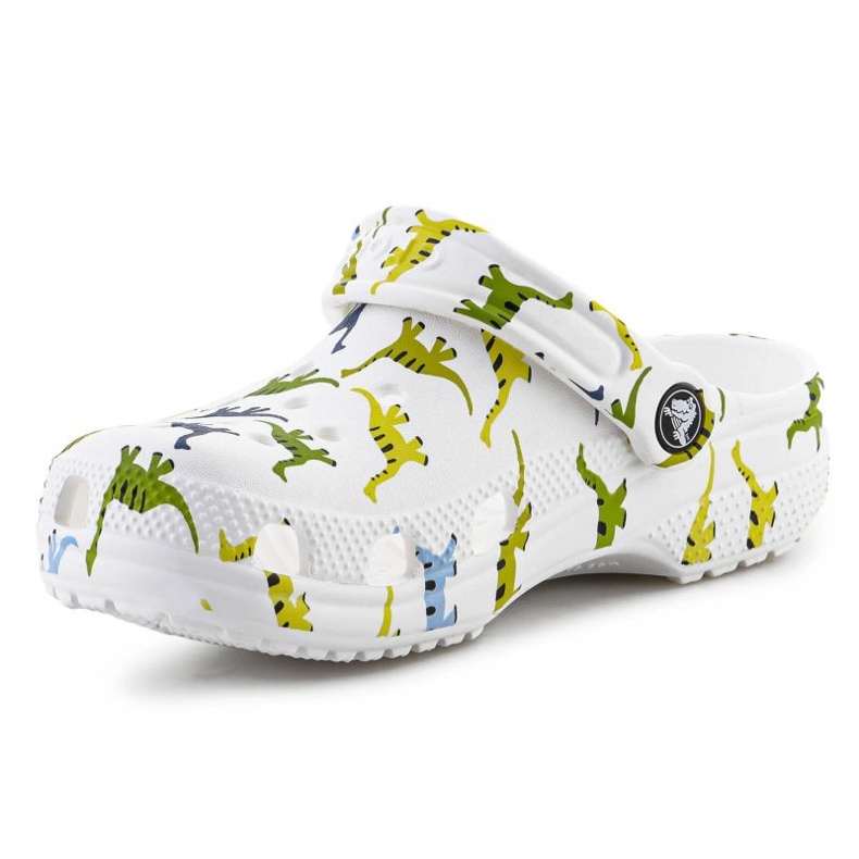 Clogs pour enfants Crocs Classic Character Print Clog 209695-9DH blanc 4
