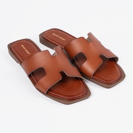 Sergio Leone Flip brun -flops avec un orteil carré 1