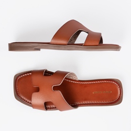 Sergio Leone Flip brun -flops avec un orteil carré 3