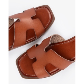 Sergio Leone Flip brun -flops avec un orteil carré 4