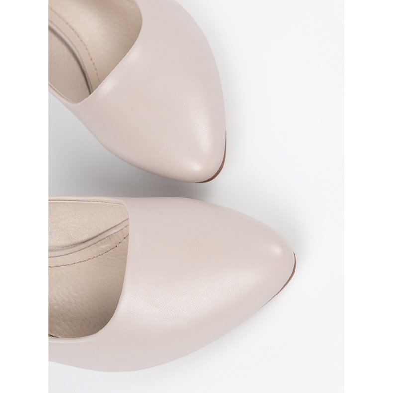 Pompes gris clair sergio leone beige 1