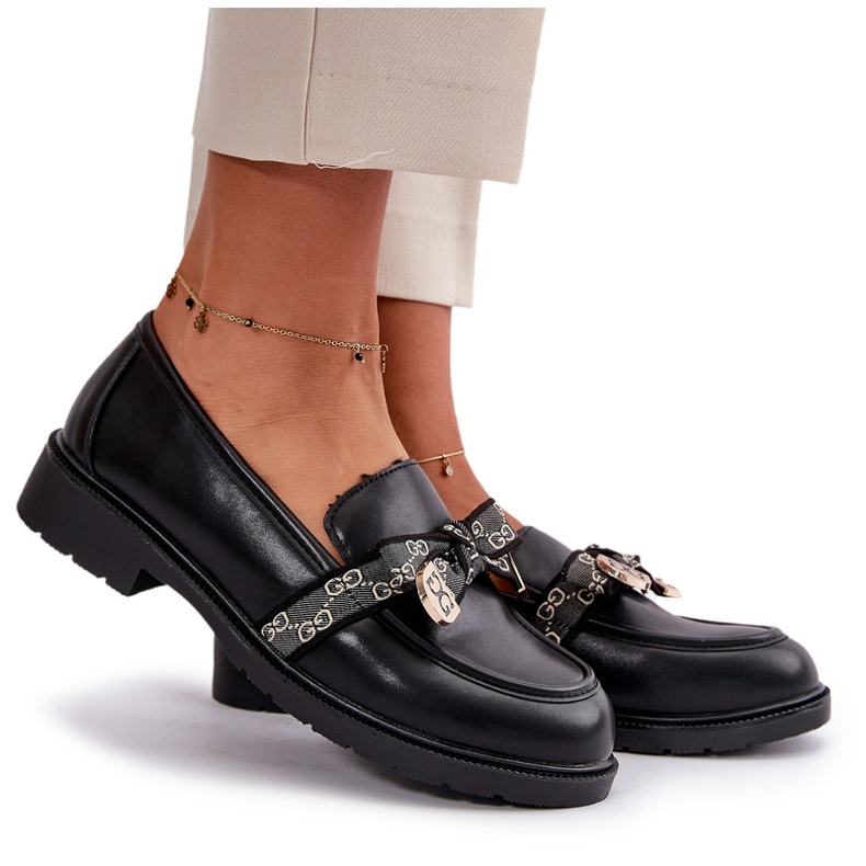 Mocassins Femme Avec Noeud S.Barski HY42-331 Noir le noir 5 Mocassins Femme Avec Noeud S.Barski HY42-331 Noir le noir 5