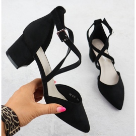 Sandales féminines sur le post Black Sergio Leone SK-830 le noir 1