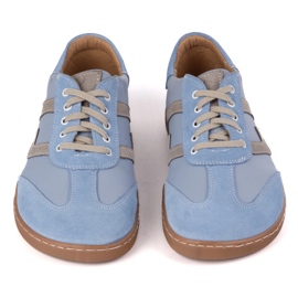 Chaussures en cuir aux pieds nus olivier Eliza Blue bleu 2