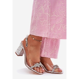 S.Barski Sandales transparentes sur le poste d'argent MR51-705 1