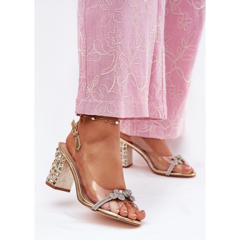 S.Barski Sandales transparentes sur le MR51-705 Zloty Post d'or 2 S.Barski Sandales transparentes sur le MR51-705 Zloty Post d'or 2