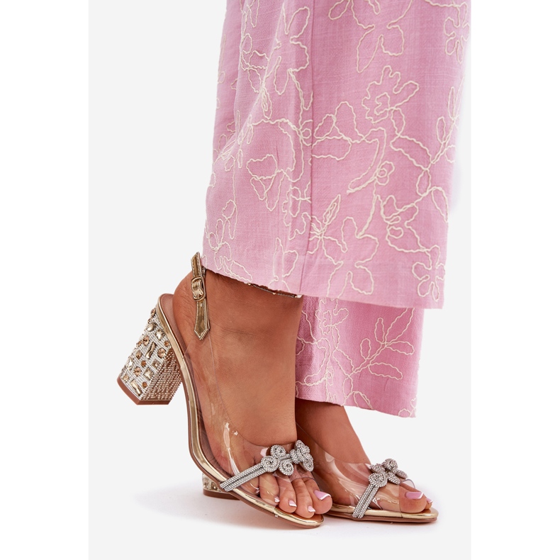 S.Barski Sandales transparentes sur le MR51-705 Zloty Post d'or 1 S.Barski Sandales transparentes sur le MR51-705 Zloty Post d'or 1