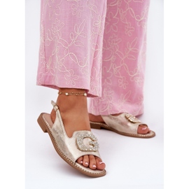 S.Barski Sandales féminines avec un détail décoratif de S. Barski KV51-081 PLN d'or 2 S.Barski Sandales féminines avec un détail décoratif de S. Barski KV51-081 PLN d'or 2