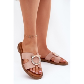 Les tongs pour femmes à tobeaux avec un beige Vinceza 17381 2