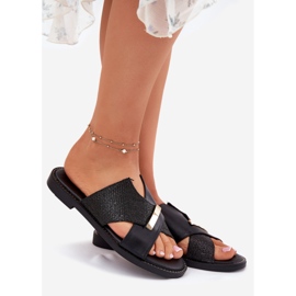 Vinceza Talons plats pour femmes avec un détail noir décoratif 17385 noir le noir 1 Vinceza Talons plats pour femmes avec un détail noir décoratif 17385 noir le noir 1