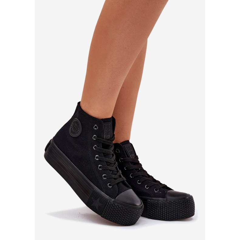 Sneakers pour femmes sur la plate-forme noire Big Star RR274742 le noir 1 Sneakers pour femmes sur la plate-forme noire Big Star RR274742 le noir 1