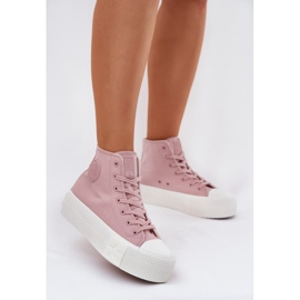 Sneakers pour femmes sur la plate-forme Big Star RR274739 Pink rose 2