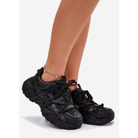 Inna Baskets féminines avec noir de laçage le noir 1