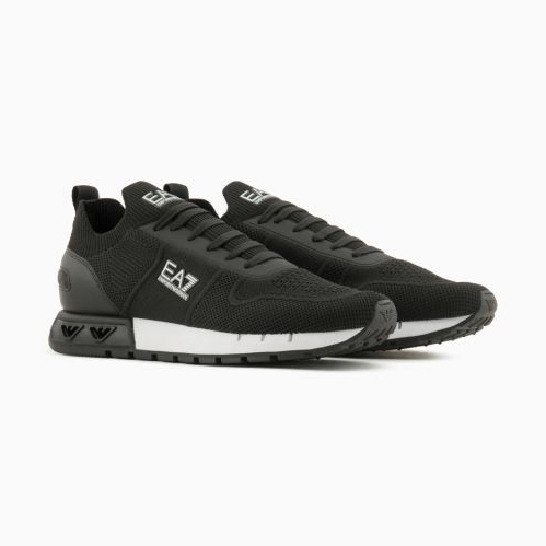 EA7 Emporio Armani Legacy Knit Sneakers X8X171-XK373-N181 le noir 1 EA7 Emporio Armani Legacy Knit Sneakers X8X171-XK373-N181 le noir 1