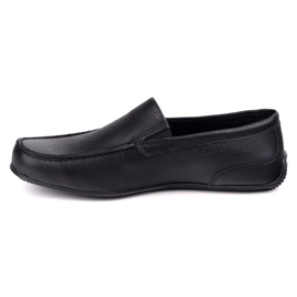 Polbut Mocasins en cuir masculin 2105 PEA noir 1