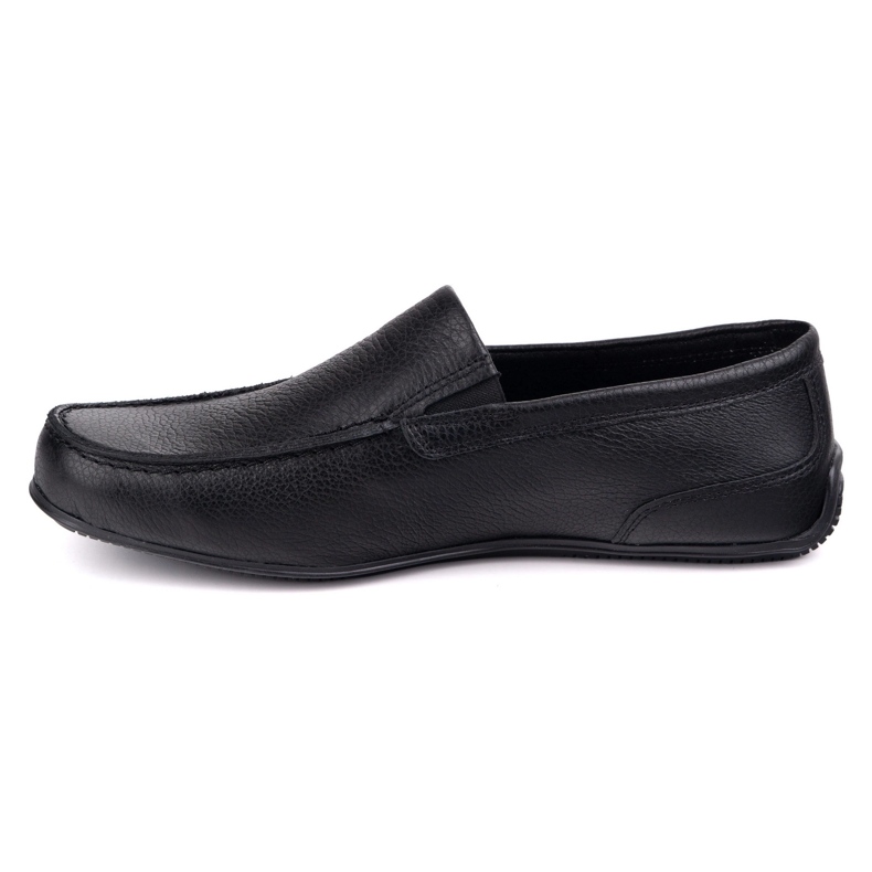 Polbut Mocasins en cuir masculin 2105 PEA noir 1