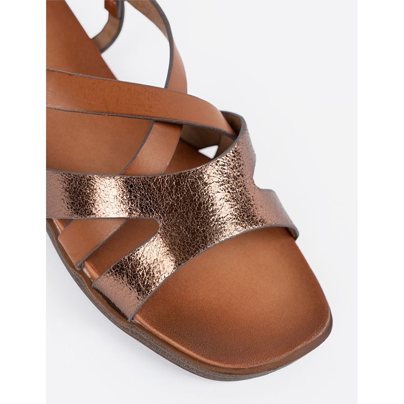 Sandales brunes plates Sergio Leone 1