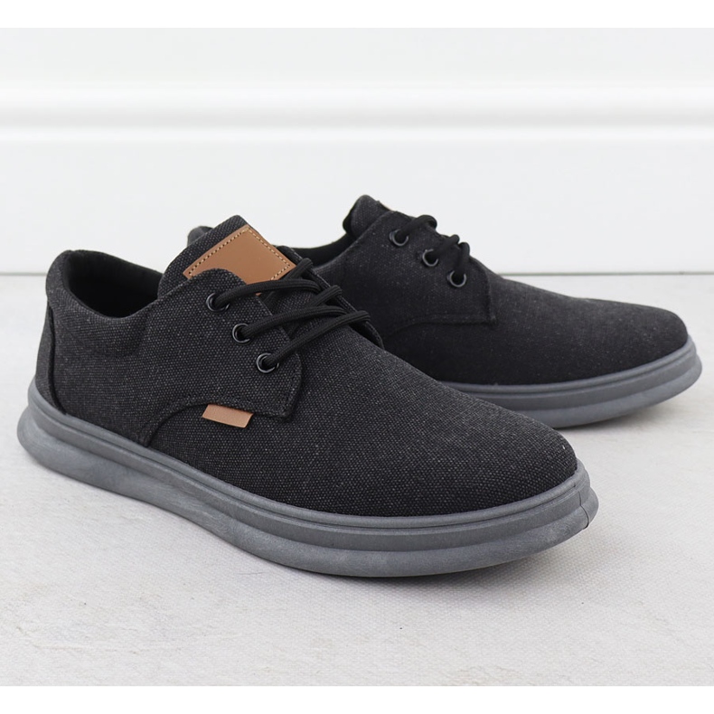 Chaussures décontractées pour hommes Black Nowacki 1059-H le noir 1