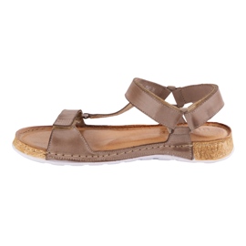 Olivier Sandales pour femmes beige en cuir aux pieds nus 2 Olivier Sandales pour femmes beige en cuir aux pieds nus 2