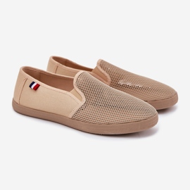 EVento Baskets ouvertes masculines en maille baskets beige baskets 1 EVento Baskets ouvertes masculines en maille baskets beige baskets 1