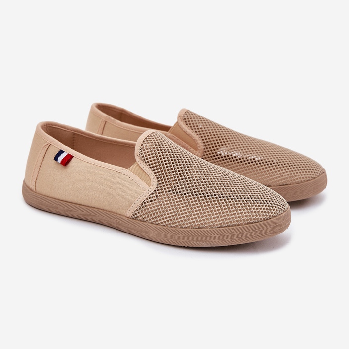 EVento Baskets ouvertes masculines en maille baskets beige baskets 1 EVento Baskets ouvertes masculines en maille baskets beige baskets 1