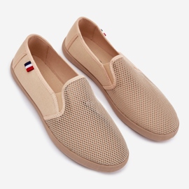 EVento Baskets ouvertes masculines en maille baskets beige baskets 2 EVento Baskets ouvertes masculines en maille baskets beige baskets 2