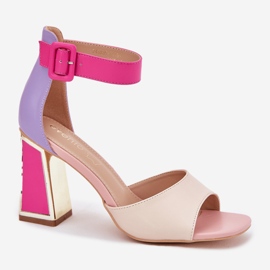 EVento Sandales féminines élégantes sur le poste de rose beige 2