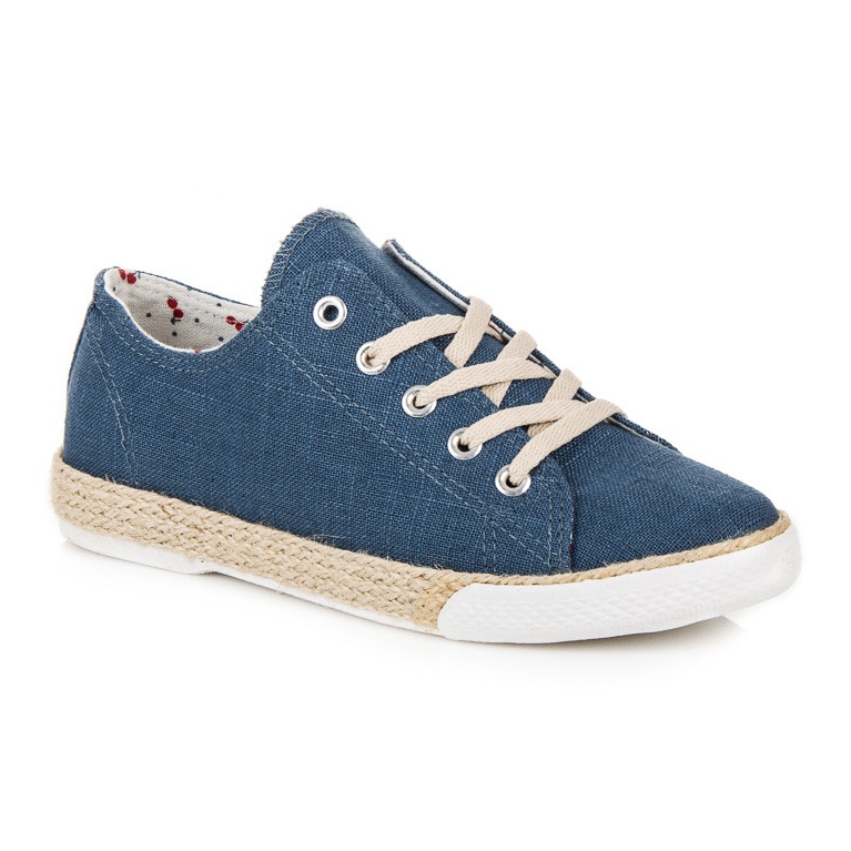 Kylie Espadrilles à lacets bleu 1