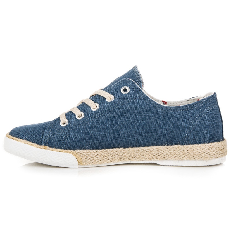 Kylie Espadrilles à lacets bleu 2