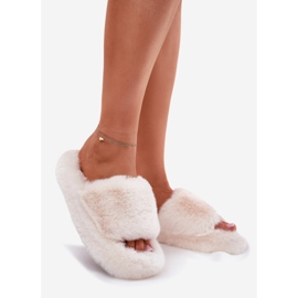 Inna Fourrure brillante - pantoufles féminines à engagement beige 1 Inna Fourrure brillante - pantoufles féminines à engagement beige 1