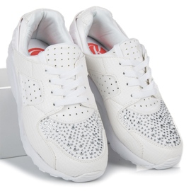 Kylie Chaussures de sport avec cristaux blanc 2