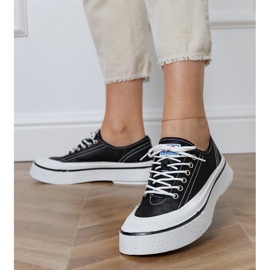 Baskets plateforme femme noires le noir 1